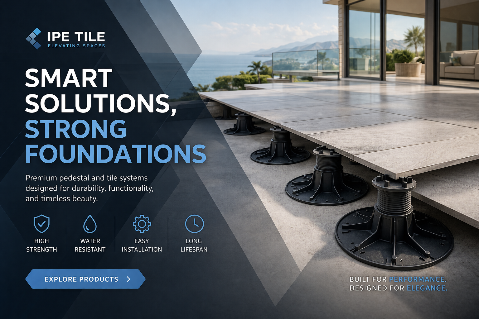 Modular ipe wood tiles for outdoor living across America